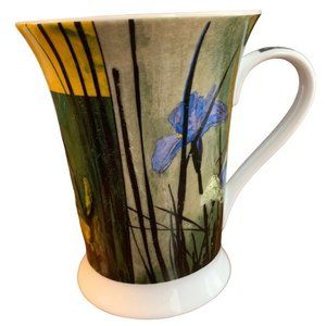 Pimpernel Porcelain 10oz Footed Mug Cup Iris Squares 5556 Don Li-Leger
